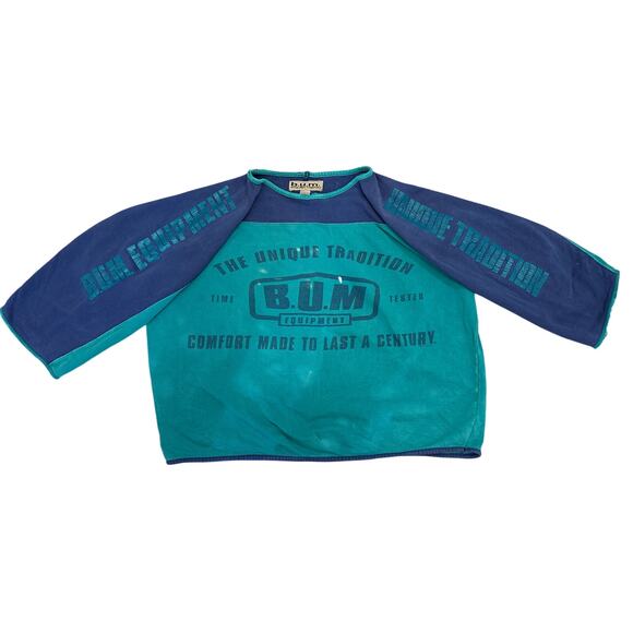 Vintage B.U.M. Equipment 1993 Unique tradition retro boxy baggy 3/4 sleeve - Picture 2 of 7